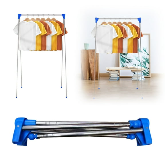 Portable Adjustable Folding Clothes Drying Rack Space Saving Indoor/Outdoor Laundry Stand