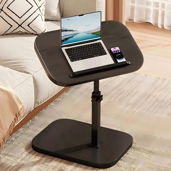 Portable Adjustable Folding Laptop Desk for Home Office, Coffee Table & Bedside Sofa Use, Sturdy Metal Frame, Space Saving, Easy to Move(Black)