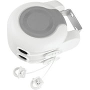 Portable Adjustable Indoor/Outdoor Retractable Clotheslines - 42ft Double Lines - Durable Hanging Plastic Reel to Air Dry Wet Clothes in Bathroom, Laundry, Patio, Balcony - White