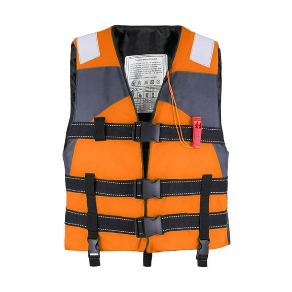 Portable Adult Kids Life Jacket Swim Vest Buoyancy Vest Adjustable Life Vest Aid Jacket PFD for Fishing Sailing Surfing Boating Kayaking for Water Sports