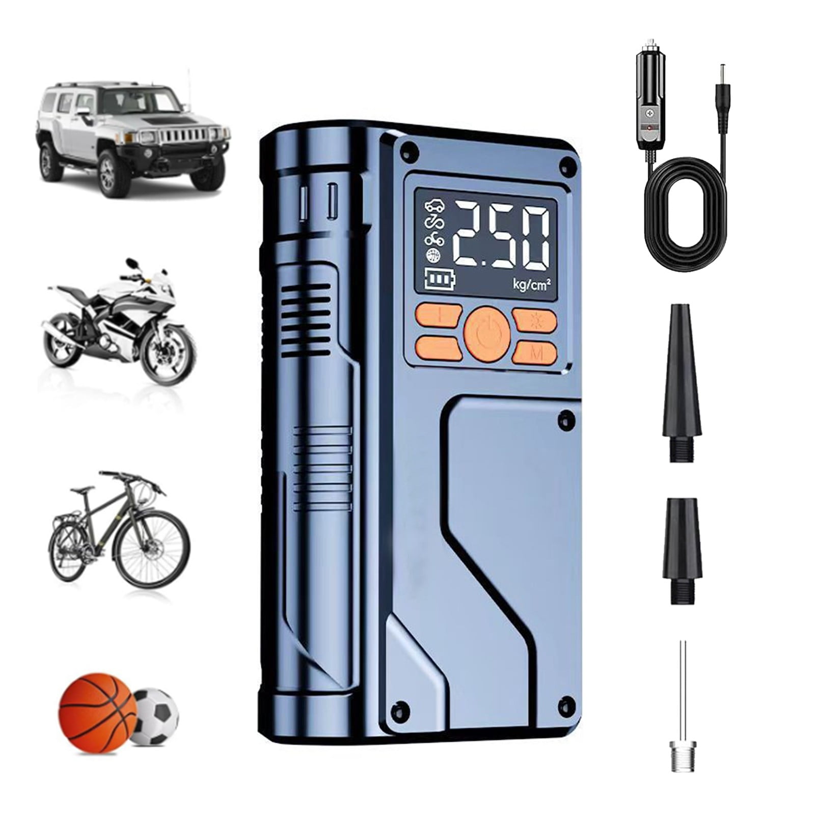 Portable Air Compressor Tire Inflator,Wired Electric Pressure Car Air