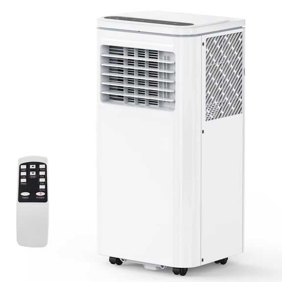 Portable Air Conditioner 10,000 BTU 3-IN-1 Quiet AC Unit with Remote Control, Built-in Dehumidifier, Fan, Auto, Sleep Modes, Cools Room up to 450 sq. ft, Exhaust Hose & Window Kit, 24H Timer