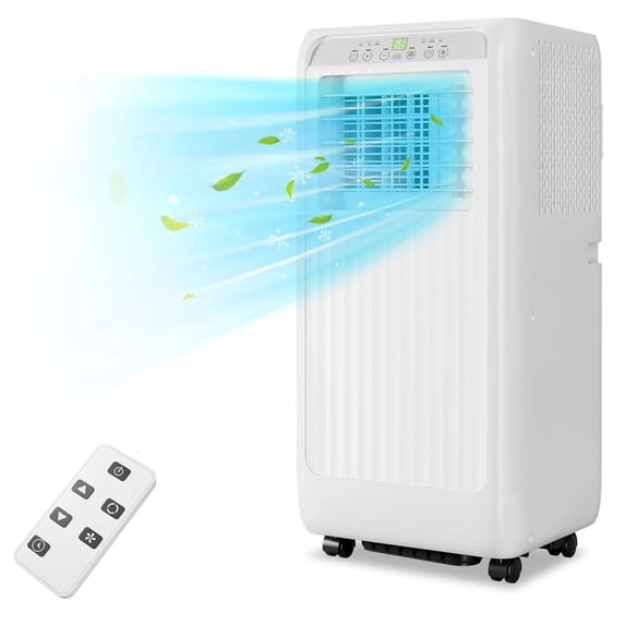 Portable Air Conditioner 10,000 BTU, 3-in-1 AC Unit with Fan & Dehumidifier for Rooms Up to 450 Sq. Ft, Portable AC with Remote, Sleep Mode, Easy Installation Kit for Home Office