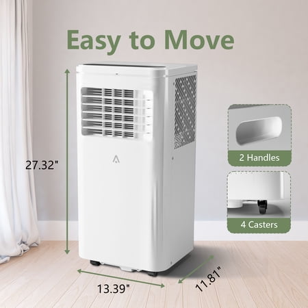 Portable Air Conditioner 10000 BTU, 3-in-1 AC Unit with Cooling, Dehumidifier & Fan, Quiet Operation with Remote Control & 24H Timer, Window Kit Included for Rooms up to 550 Sq.Ft.