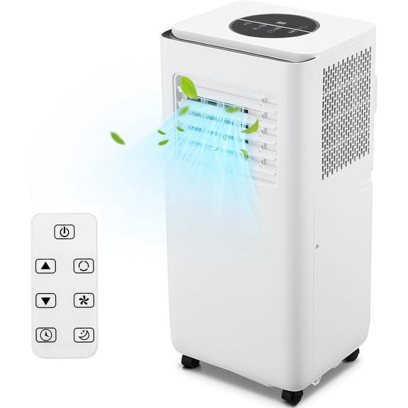 Portable Air Conditioner 10000BTU, Portable AC Unit with Remote Control, Energy-Efficient Cooling for 450 Sq.ft Space, 3-In-1 Cool, Fan, Dehumidify Modes, Portable AC for Indoor Bedroom Room