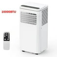 thumbnail image 1 of Portable Air Conditioner, 10000BTU Room Air Conditioner with Remote Control, 3-in-1 Function Cool & Fan& Dry, Quiet Operation, Cool up to 450 Sq.ft, Sleep Mode,24Hrs Timer White, 1 of 9