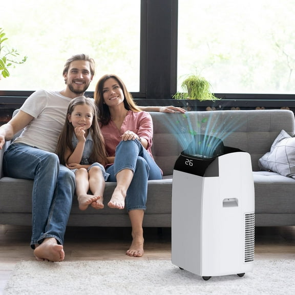 Portable Air Conditioner, 12,000 BTU Air Conditioner Unit 3-in-1 with Dehumidifier & Fan Modes, Cools Rooms up to 550 Sq Ft, Rolling Wheels, Window Mount Exhaust Kit, Sleep Mode