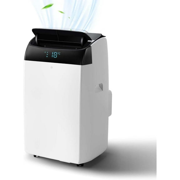 Portable Air Conditioner 12000 BTU - 3-in-1 Cooler with Fan & Dehumidifier, Quiet AC Unit for Rooms up to 450 sq. ft - Remote Control, Auto Cooling, Window Mount Exhaust Kit - 115V