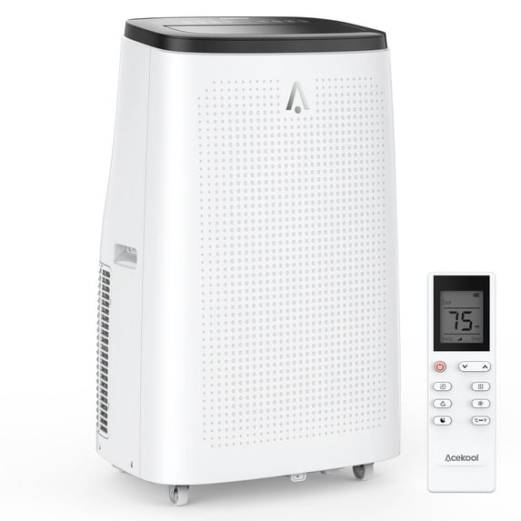 Portable Air Conditioner 14,000 BTU, Air Conditioners 3-IN-1 Quiet AC Unit Cools Room up to 750 sq. ft, Built-in Dehumidifier, Fan, Auto, Sleep Modes, Exhaust Hose and Window Kit