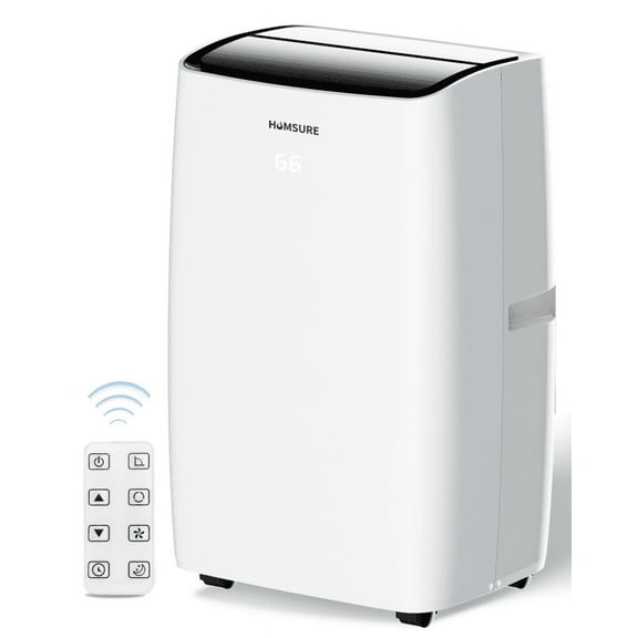 Portable Air Conditioner 14000 BTU, Suitable for 420 sq ft of Rooms, Floor Standing Air Conditioning AC Unit with Remote Control and Installation Kit, 5-In-1 Function