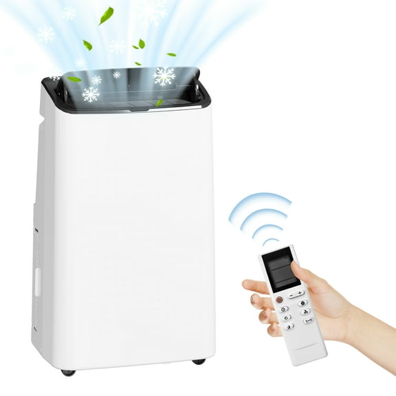 Portable Air Conditioner, 14000Btu Portable AC Cools Up To 750 sq. ft, 4-in-1 Air Conditioner with Control & Window Kit, Cooling, Dehumidifier, Fan & Sleep Modes, 1-24H Timers