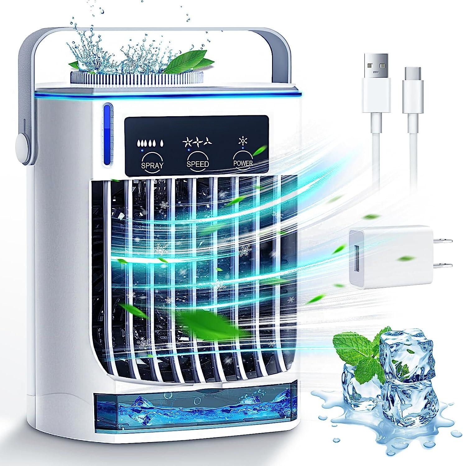 Portable Air Conditioner 3 IN 1 Evaporative Air Cooler Personal Air