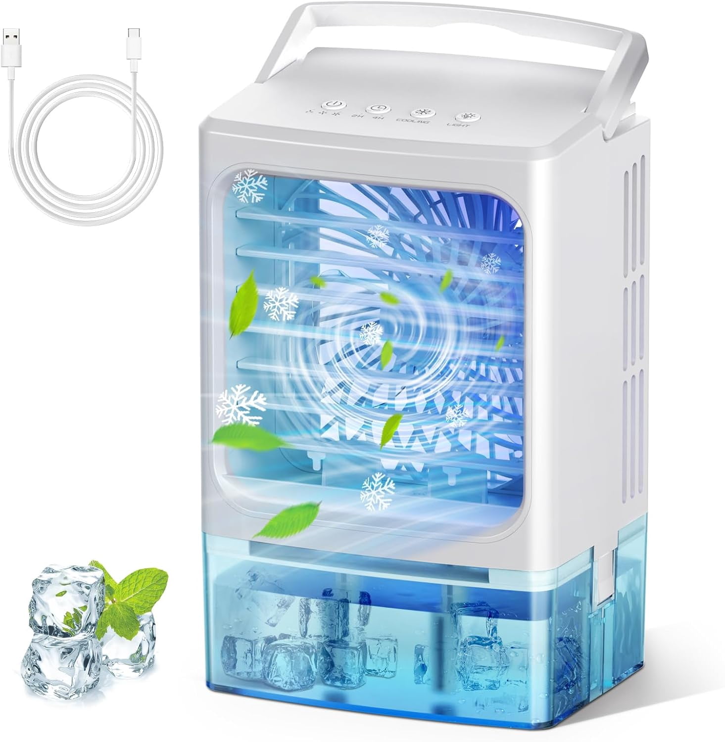 Portable Air Conditioner,3-IN-1 Portable AC Unit,3 Speeds 2 Spray ...