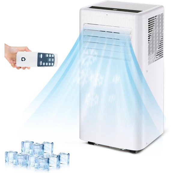 Portable Air Conditioner, 8000 BTU Air Conditioner for Bedroom with 3-in-1 Cooling, Fan & Dehumidifier, Auto Swing, 3 Speeds & 24H Timer – Smart/Sleep Mode for Energy-Efficient Comfort