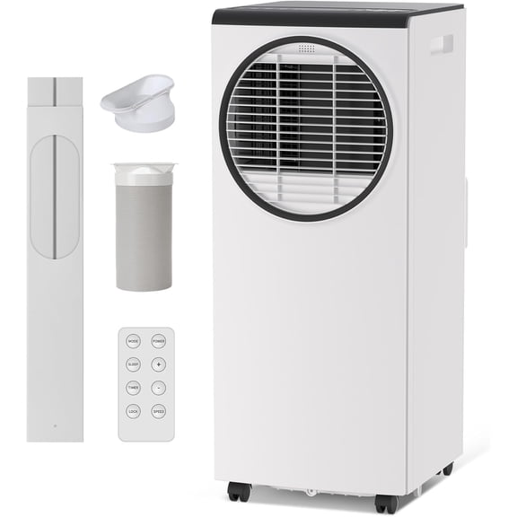 Portable Air Conditioner for Bedroom, 8,000 BTU Quiet AC Unit with Dehumidifier & Fan, Small Personal Air Conditioner with Remote & Timer for 350 Sq.Ft Rooms, Home, Office & Dorms