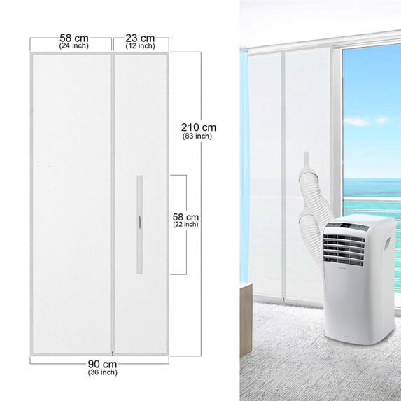 Portable Air Conditioner Dryer Door Seal | Universal Fit 90x210cm | Energy Saving Rainproof Window Sealing Kit | For Standard Tilted or Monobloc Door Windows | Easy Install | Includes Adhesive Strip