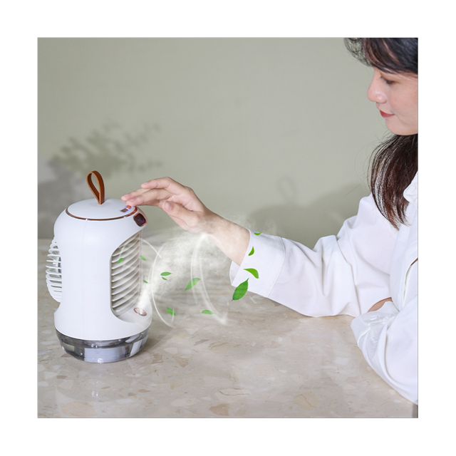 Portable Air Conditioner Electric Fan USB Water Mist Fan Silen Desktop