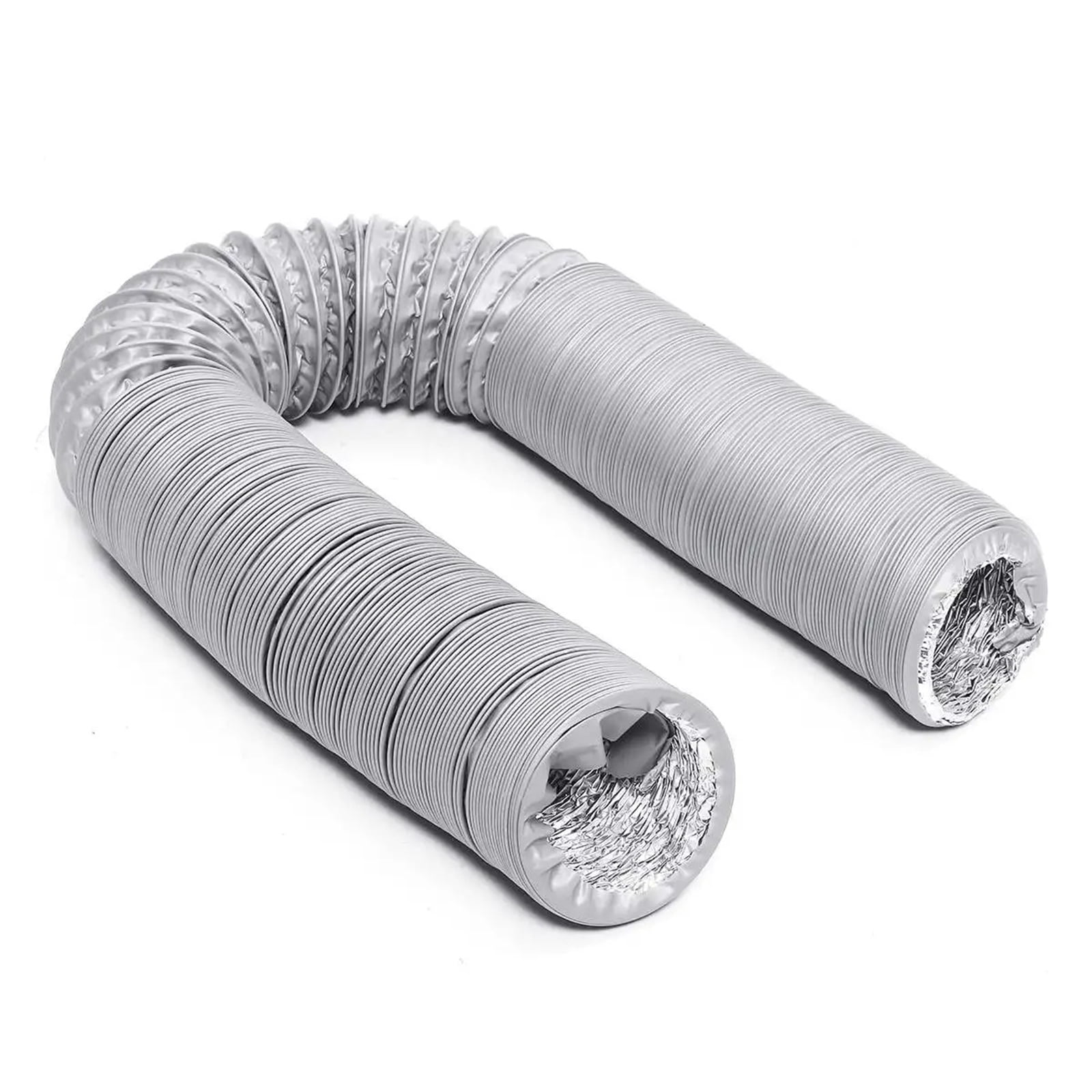 Portable Air Conditioner Exhaust Hose 600CM Flexible Aluminum Dryer Vent Ducting HVAC Ventilation Gray
