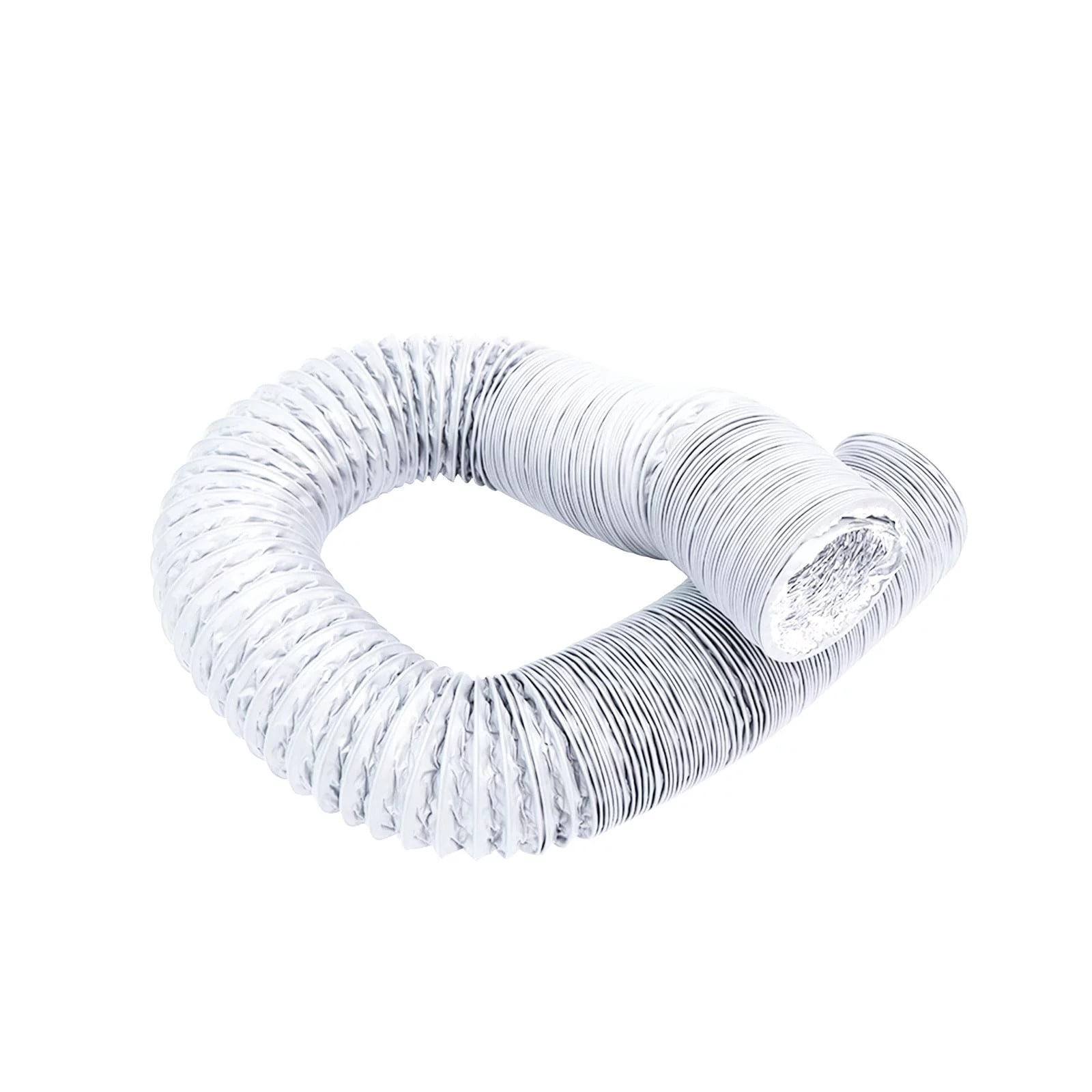 Portable Air Conditioner Exhaust Hose 600CM Flexible Aluminum Dryer Vent Ducting HVAC Ventilation White