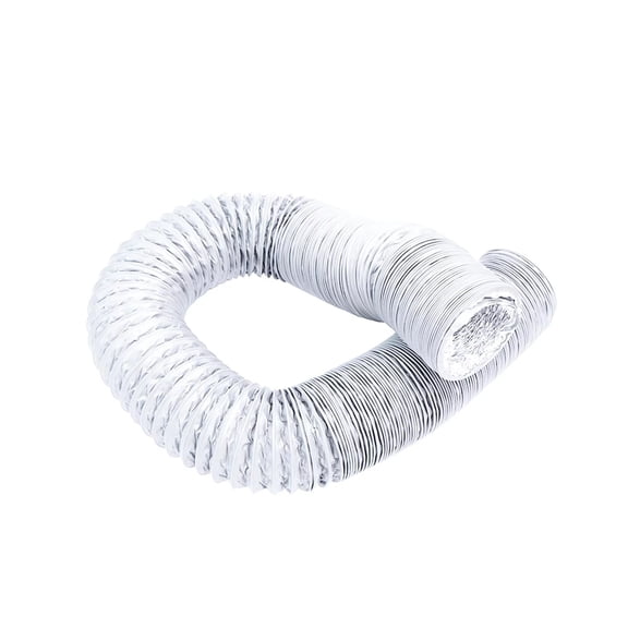 Portable Air Conditioner Exhaust Hose 600CM Flexible Aluminum Dryer Vent Ducting HVAC Ventilation White