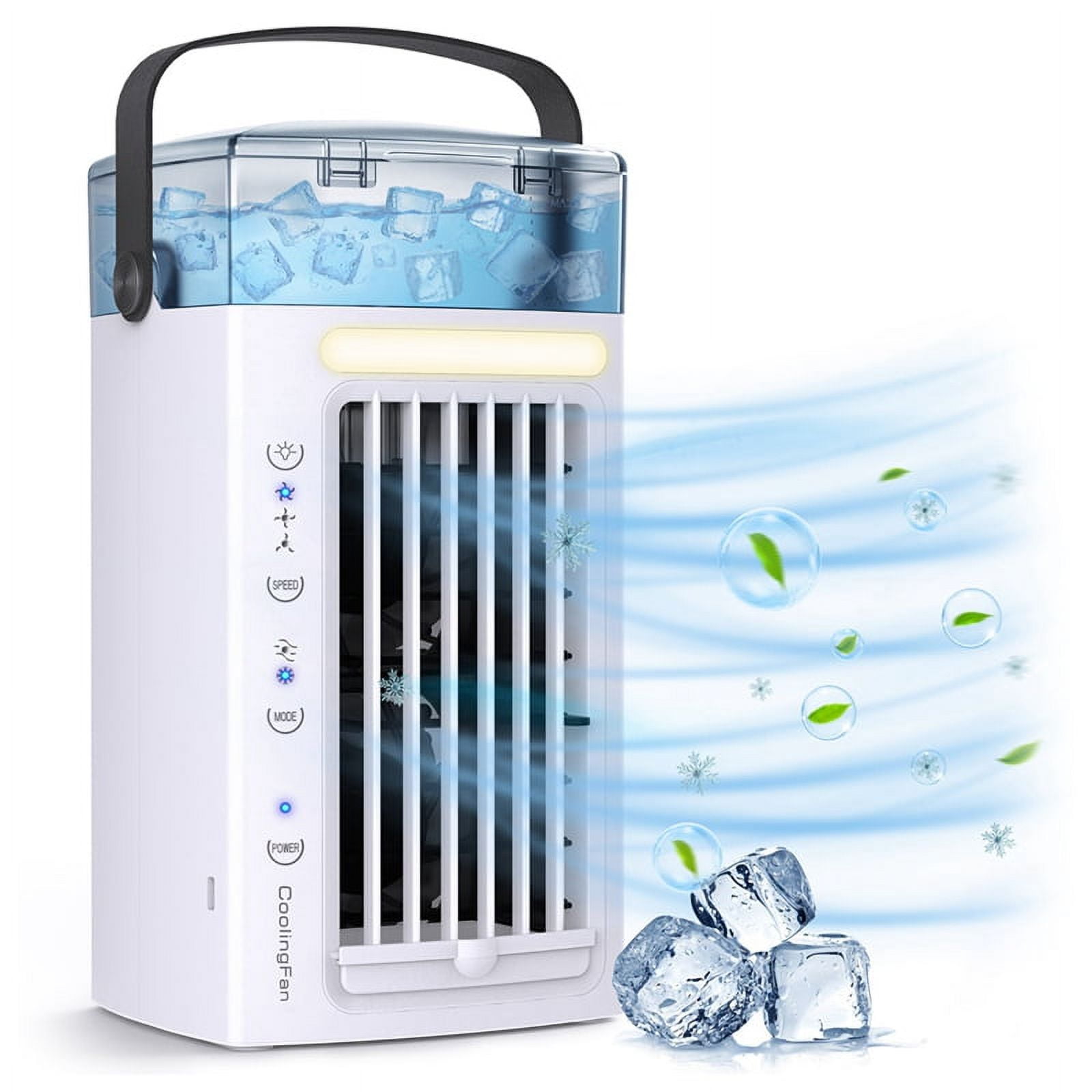 Portable Air Conditioner Fan 3 in 1 Desk Air Cooler and Humidifier with
