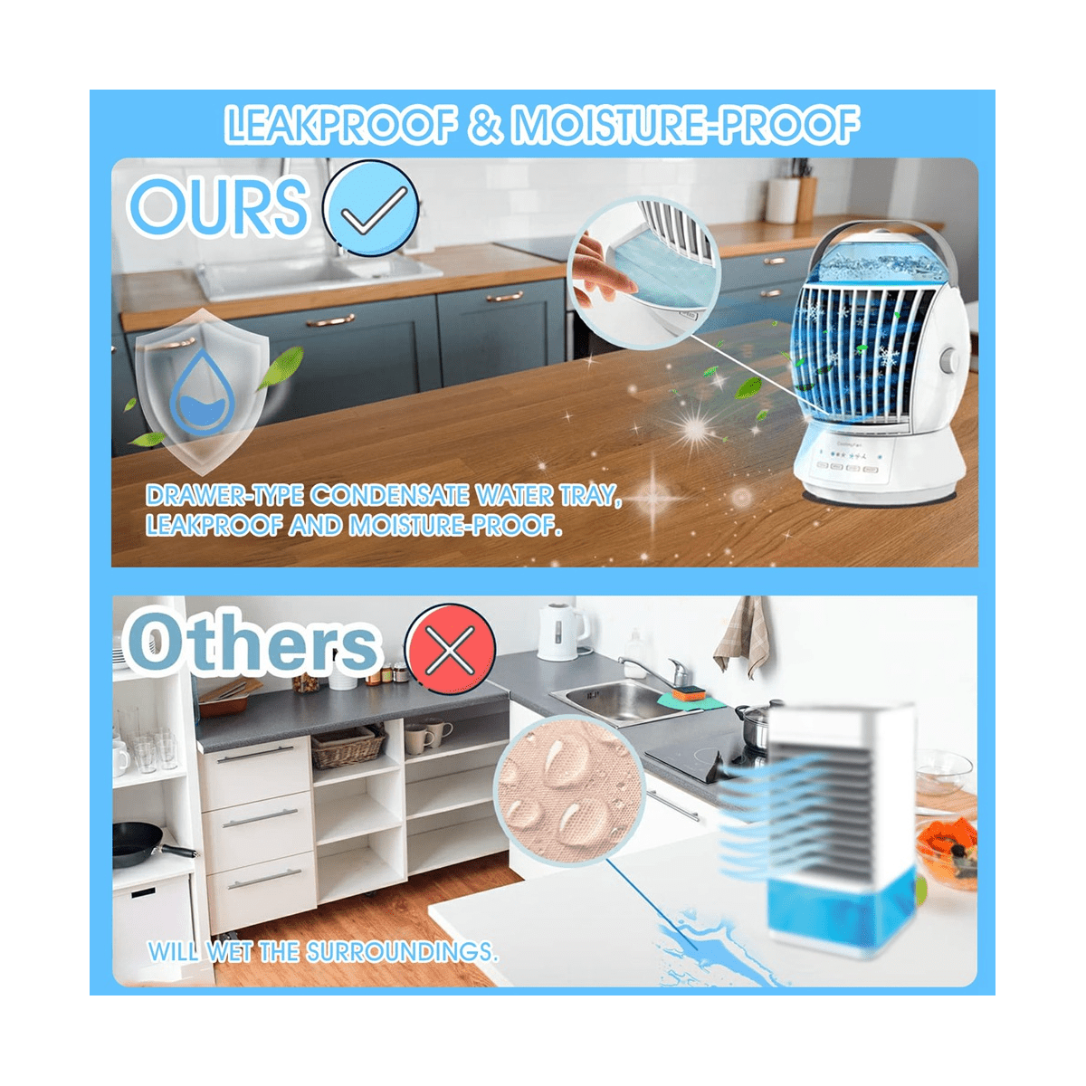 Portable Air Conditioner Fan Air Cooler Fan Electric Evaporative Cooler