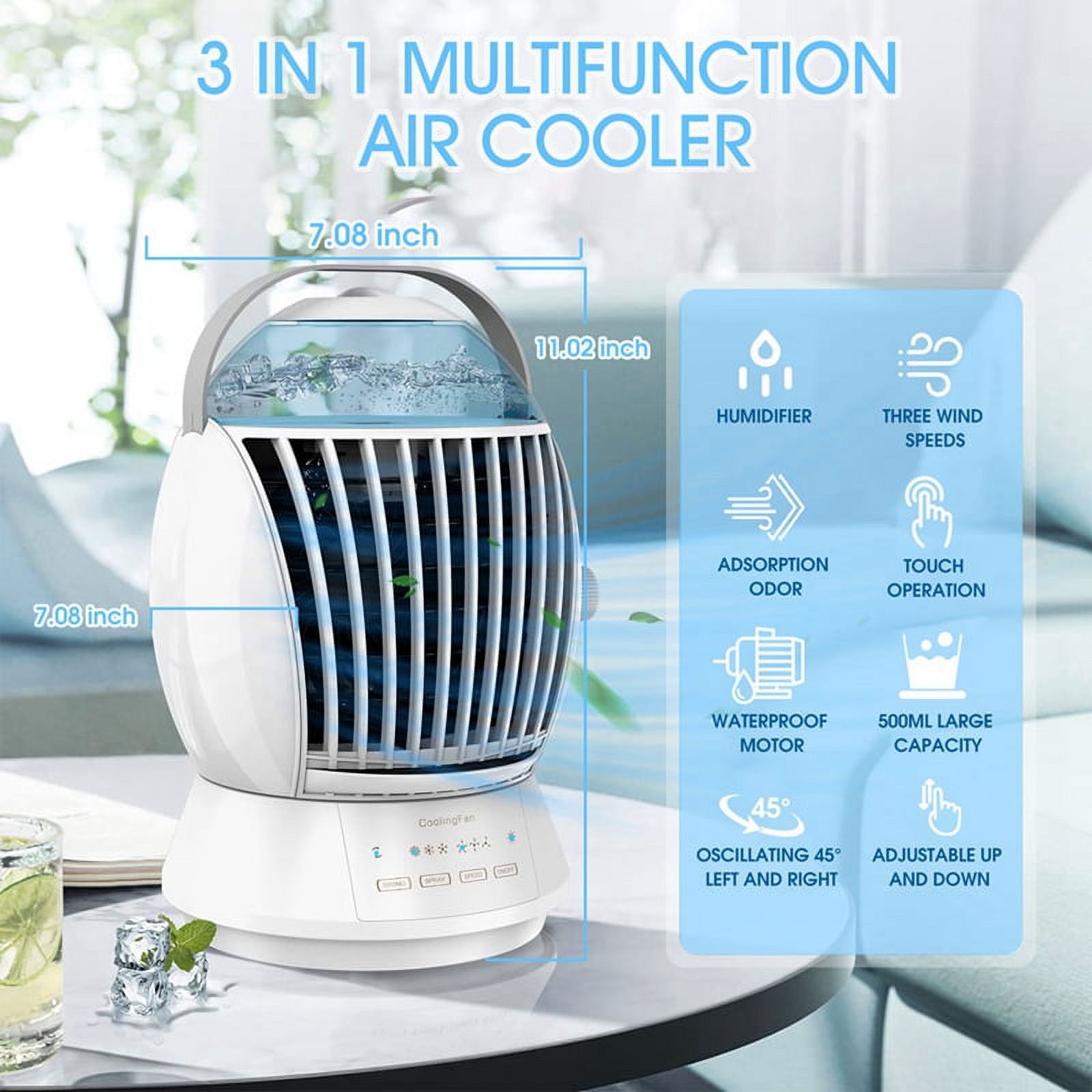 Portable Air Conditioner Fan Air Cooler Fan Electric Evaporative Cooler