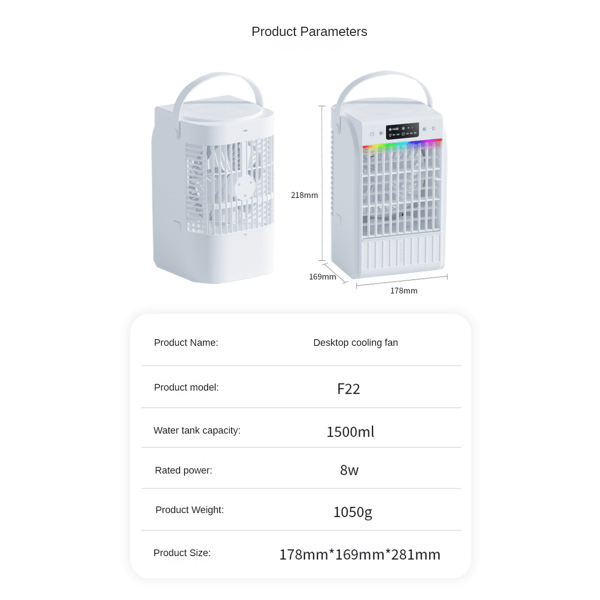 Portable Air Conditioner Fan Evaporative Air Cooler Air Conditioner