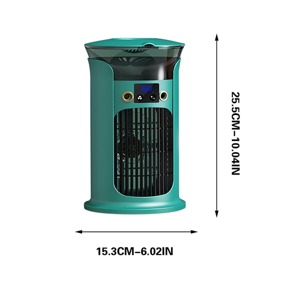 Portable Air Conditioner Fan, Office Household Essential Cooler USB Portable Air Conditioner USB Fan, with Brush (Green)