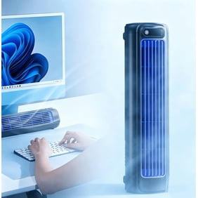 Portable Air Conditioner Fan, Rapid Cooling Tower Fan with 3 Adjustable Speeds & LED Touch Control, USB Rechargeable Personal Cooling Fan for Bedroom, Office & Household Use