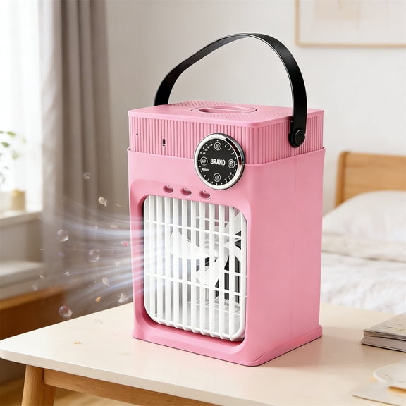 Portable Air Conditioner Fan with Remote, 3-in-1 Evaporative Air Cooler & Humidifier, 1100ML Tank, 3 Speeds, 4 Timer Modes, Quiet for Bedroom Office Home Desktop