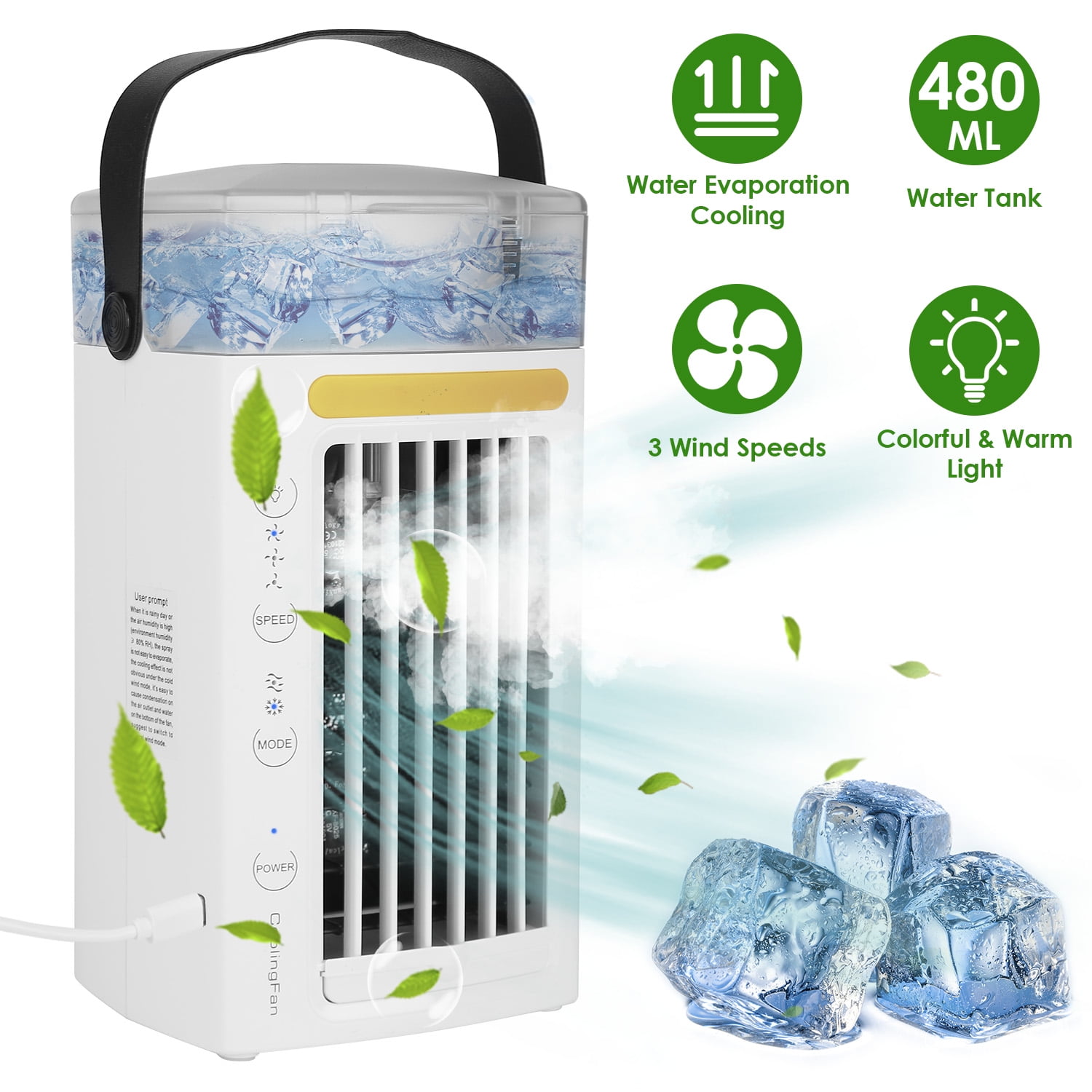 Portable Air Conditioner Fan, TeqHome in Evaporative Air