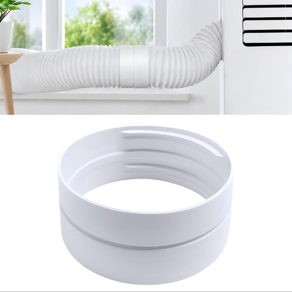 Portable Air Conditioner Hose Connector 150mm (5.9"), AC Exhaust Hose Coupler for Hose Extension, Universal Thread Adapter Fits Clockwise & Counterclockwise Vent Hoses, Leak-Proof ABS Connector