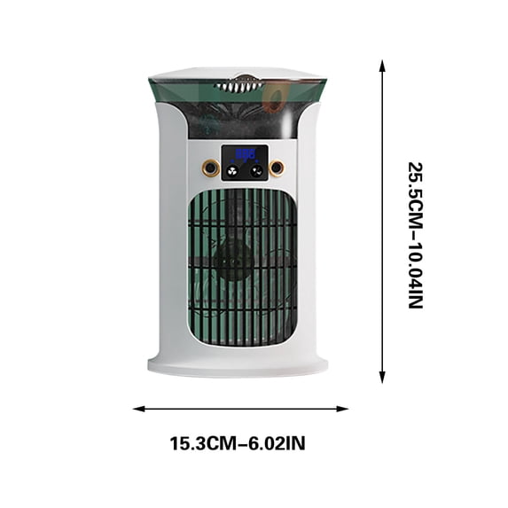 Portable Air Conditioner Humidifier Atmosphere Light Fan USB Cooler Air Conditioner, 3 In 1 Function, Office Household Essential Cooler White