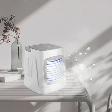 Portable Air Conditioner, Mini Personal Air Cooler Electric Air Conditioners, 3 Speeds Oscillating Small Evaporative Air Cooler Desk Fan with Timer and Night Light for Home Office Bedroom Dorm