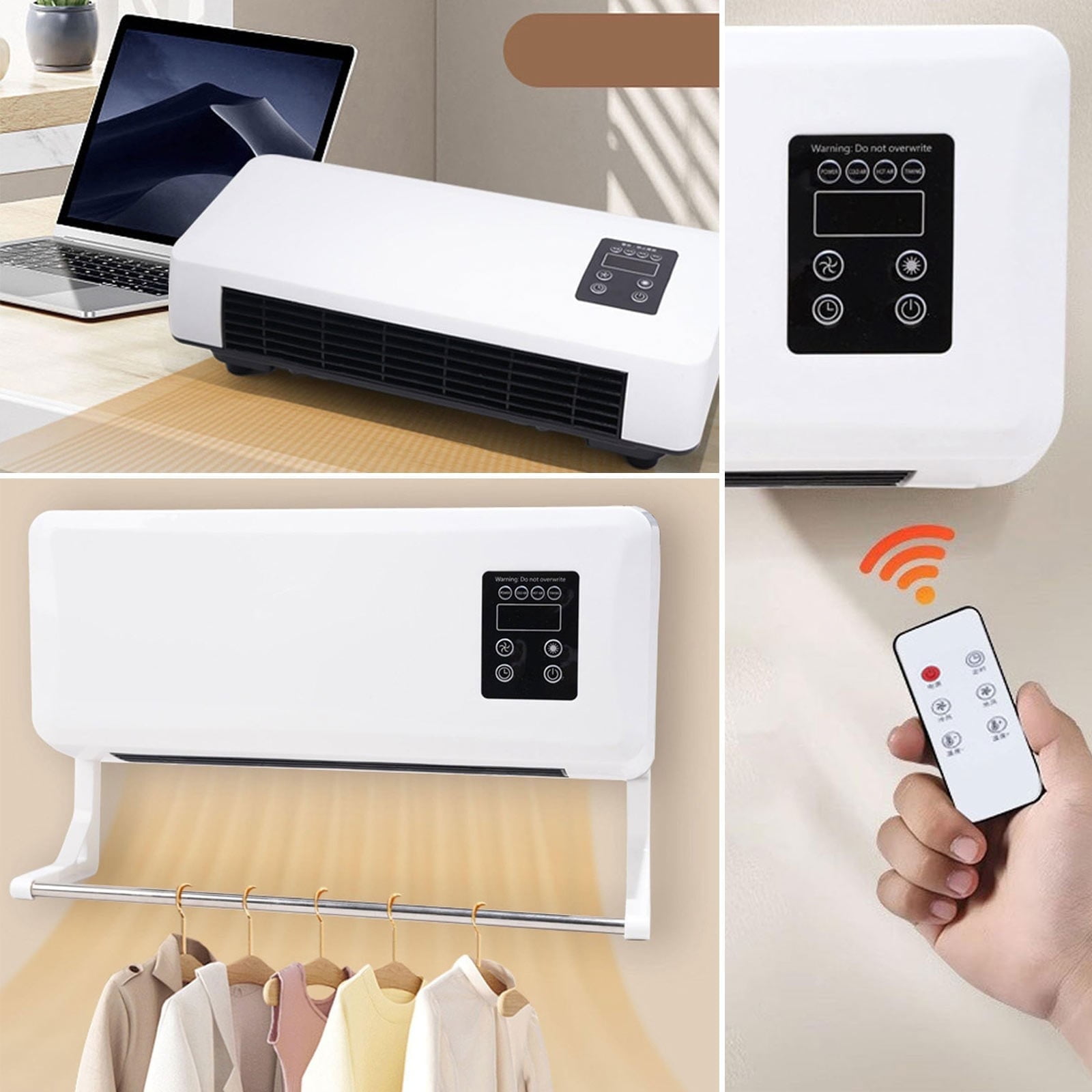 Portable Air Conditioner - Split Max Ac, Wall Mounted Air Conditioner | Ultra Cold Heat Air Conditioning Unit, 1500w Power Space Saving Air Conditioners for All Seasons Living Room Home