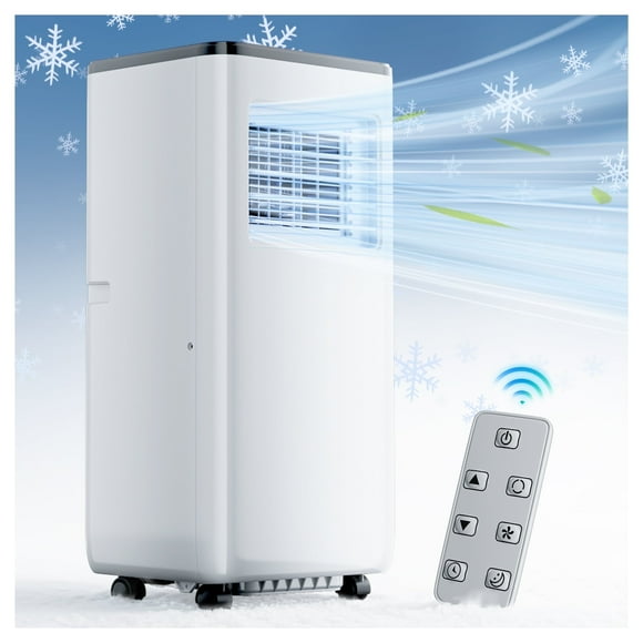 ELEKA Portable Air Conditioner 10000 BTU, 4-in-1 AC Unit with Dehumidifier, Fan, Sleep Mode, 24H Timer, Quiet 45dB, Energy-Efficient R32, Remote & Window Kit for Bedroom, Office, Garage