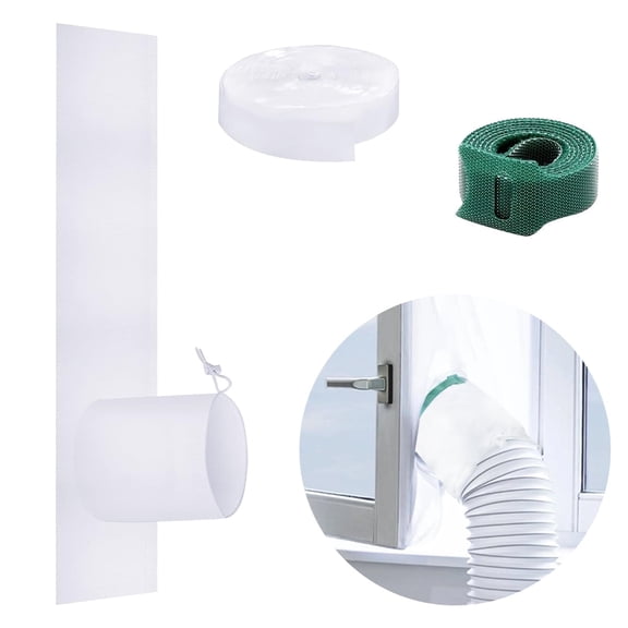 Portable Air Conditioner Window Vent Kit, Sliding Window Seal Kit for AC and Dryer, Fits Single and Double Hung Windows