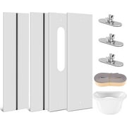 Portable Air Conditioner Window Vent Kit,4 Packs PVC Seal Panel, Max Adjustable Length 65 Inch, 5.9" Diameter Coupler, Universal Portable AC Duct Kit for Sliding Vertical & Horizontal Window