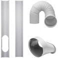 Portable Air Conditioner Window Vent Kit with 5.9” Exhaust Hose 5 Piece