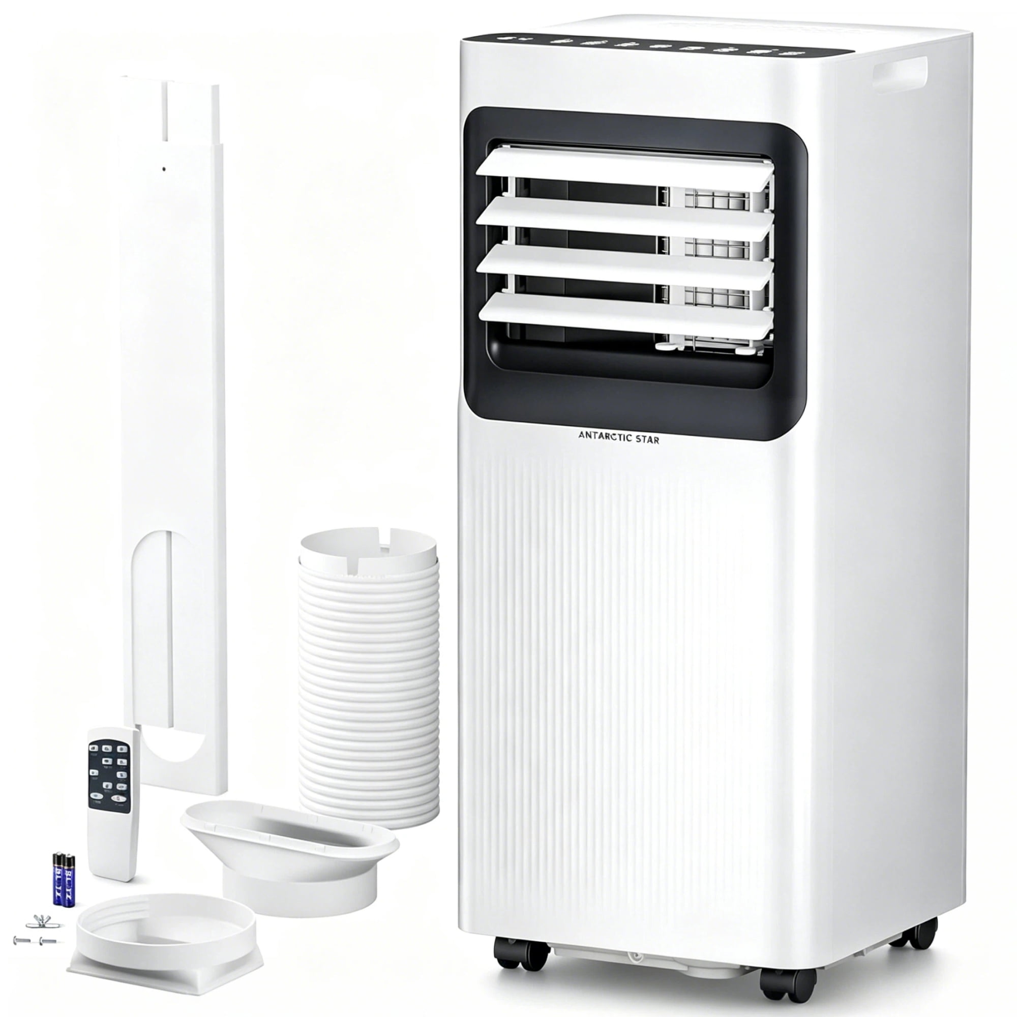 Portable Air Conditioners 10,000 BTU,4-in-1 Air Conditioner Portable Up to 350 Sq.Ft. with Cool,Fan,Dehumidifier,Sleep,Portable AC Unit with LED Remote & 24H Timer,Window Installation Kits