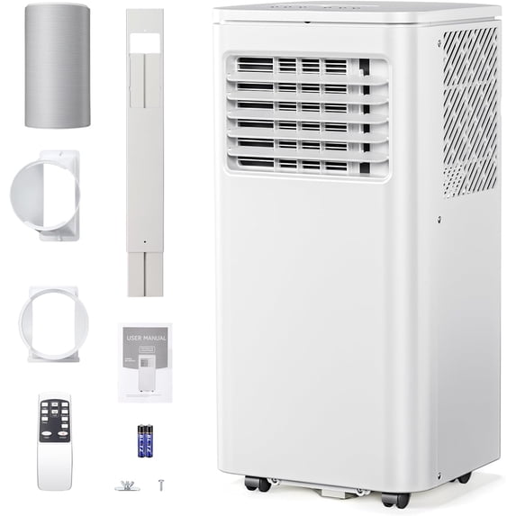 Portable Air Conditioners,10000 BTU,4 in 1 Portable AC Unit with Window Kits,Fan & Dehumidifier Modes,Cools up to 450 Sq.Ft,LED Display/Remote Control,24H Timer for Living Room,Bedroom