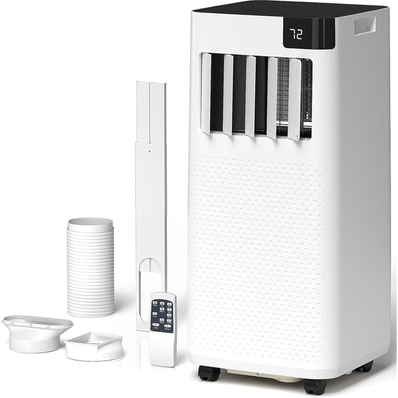 Portable Air Conditioners,10000 BTU,4 in 1 Portable AC Unit with Window Kits,Fan & Dehumidifier Modes,Cools up to 450 Sq.Ft,LED Display/Remote Control,24H Timer for Living Room,Bedroom