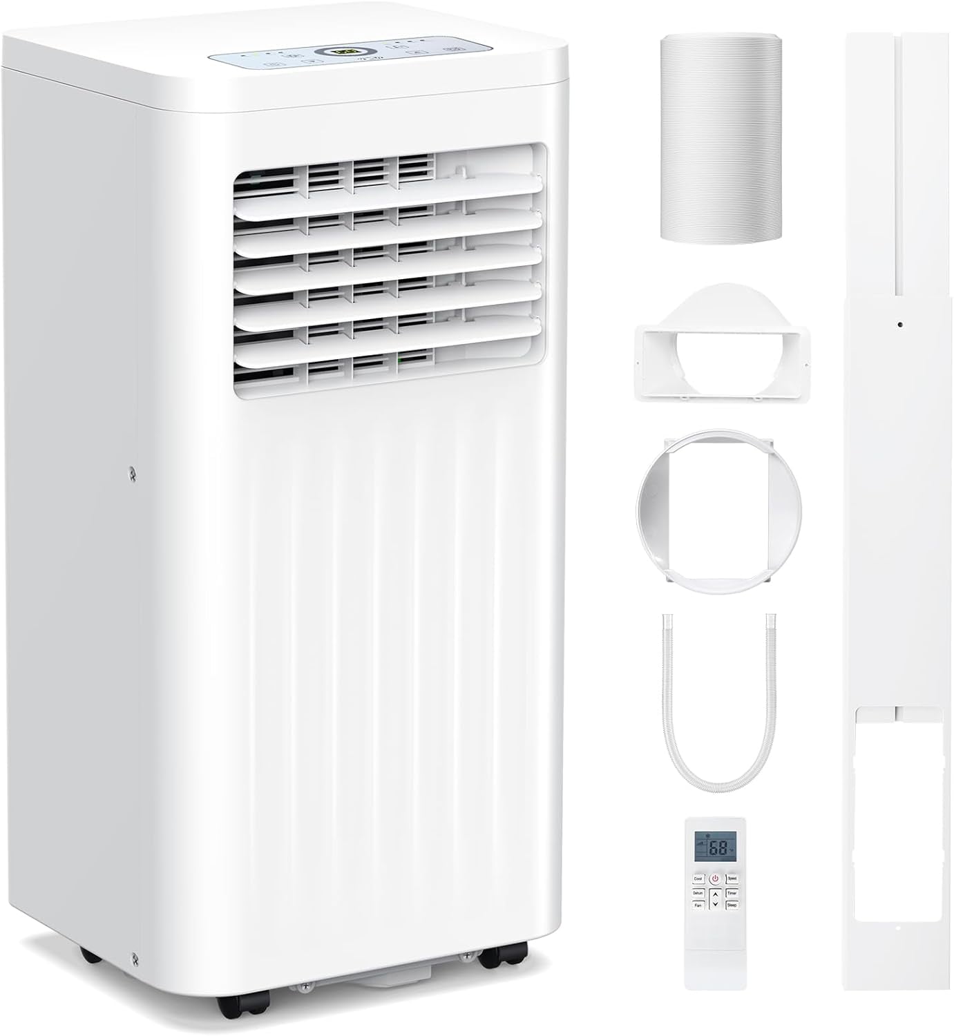 Portable Air Conditioners,10000 BTU,4 in 1 Portable AC Unit with Window Kits,Fan & Dehumidifier Modes,Cools up to 450 Sq.Ft,LED Display/Remote Control,24H Timer for Living Room,Bedroom