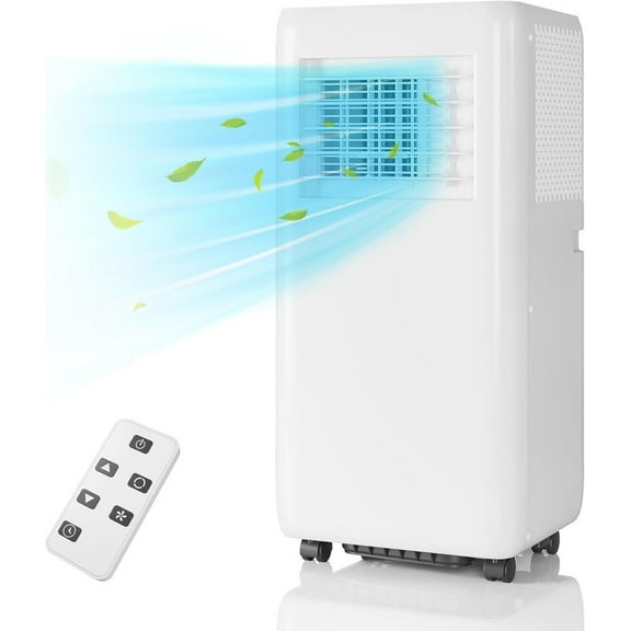 Portable Air Conditioners 10000BTU with Remote Control, Cools up to 400 Sq.ft, 3-in-1 Mini Standing AC Unit Cooling, Dehumidification, Fan, with Digital Display, Fast Cooling, Indoor Use, White