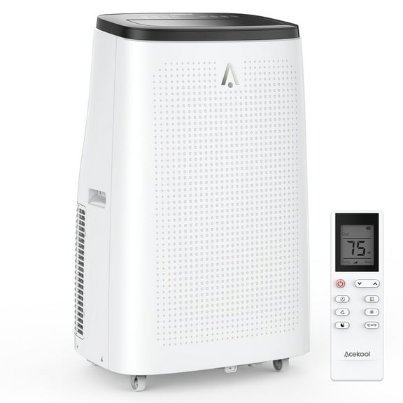 Portable Air Conditioners, 14,000 BTU Air Conditioner Portable for Room up to 750 Sq.Ft, 3-in-1 AC Unit with LED Function Display, Universal Casters, Installation Kit&Remote Control for Home