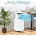 thumbnail image 1 of Portable Air Conditioners, 8000 BTU Energy Efficient AC Unit with Remote, 4-In-1 Cooling/Dehumidifier/Fan/Sleep Mode, Rapid Cooling for Spaces Up to 350 Sq.Ft for Bedroom and Office, White and Black, 1 of 8