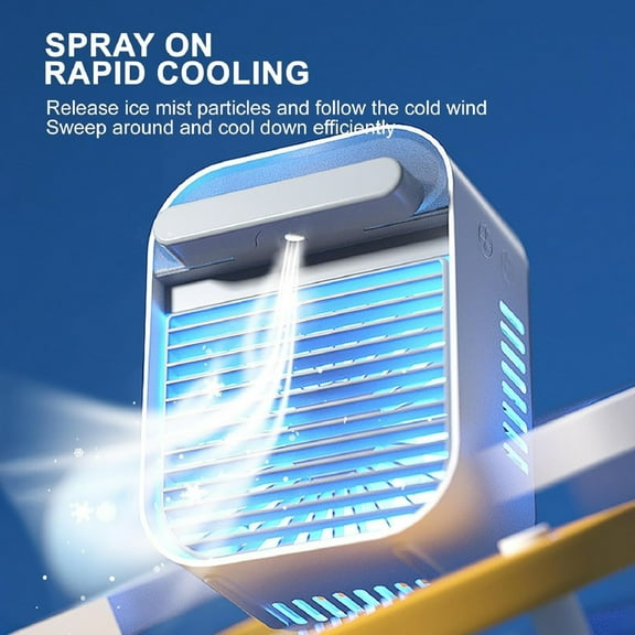 Portable Air Conditioners NEW 2.0 Portable AC Rechargeable Fan Air Conditioner Super Quiet 3 Speed Mini Portable Air Conditioner For Room Outdoor