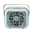 thumbnail image 1 of Portable Air Conditioners - Small Portable AC Quiet Personal Air Cooler,USB Powered Mini Desktop Cooling Misting Fan, 1/2/3 H Timer, 3 Speeds,360°Adjustment,for Office, Home, Room,Desk,Car - Blue, 1 of 8