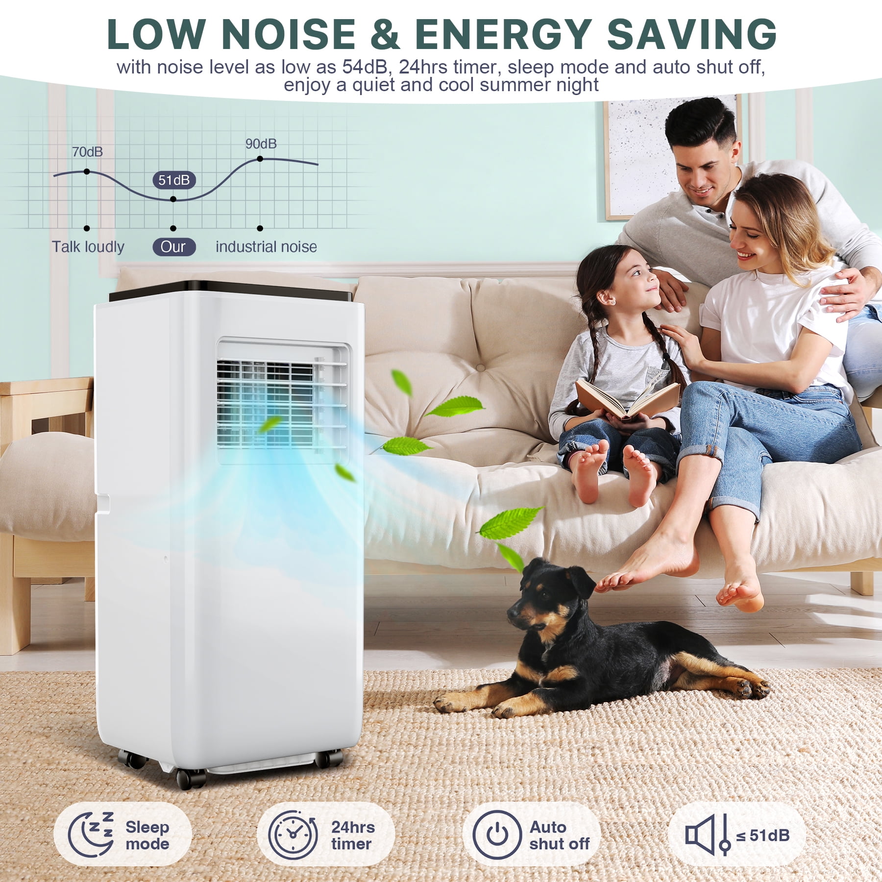 Portable Air Conditioners withControl, 10000 BTU Portable AC Unit Built